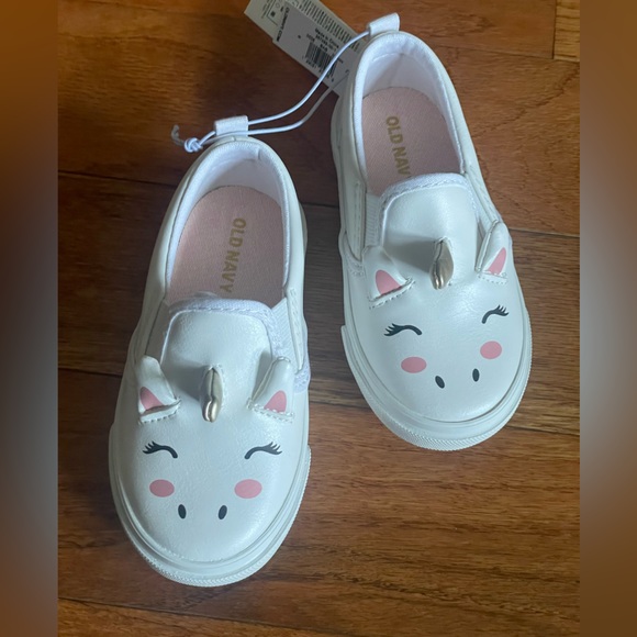 🆕 RESERVED BB Old Navy Toddler Girls Unisex Unicorn Slip-On Sneakers 5 Baby - Picture 6 of 12